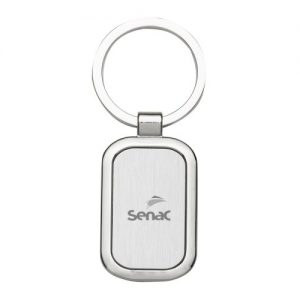 Chaveiro de metal retangular