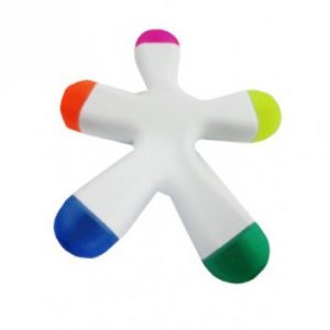 Caneta marca texto em formato splash