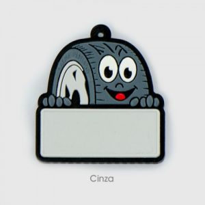 Chaveiro emborrachado formato pneu, Mb014