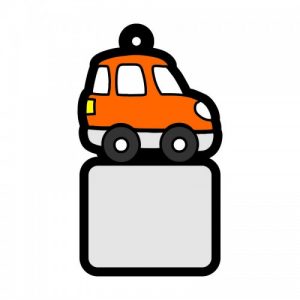 Chaveiro emborrachado  formato carrinho, Mb047