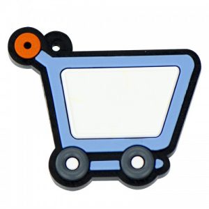 Chaveiro emborrachado formato carrinho de mercado, Mb030