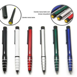 Caneta Metal com Marca Texto Mb13438